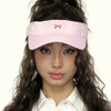 bow embroidery tennis visor boogzel clothing