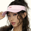 bow embroidery tennis visor boogzel clothing