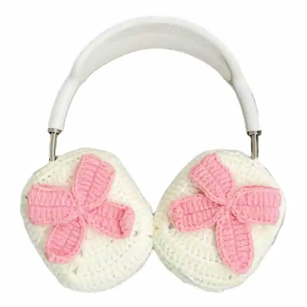 bow crochet airpods max case boogzel clothing