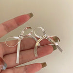 Vintage Aesthetic Chain Bow Earrings