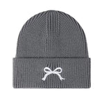 bow embroidery beanie hat boogzel clothing