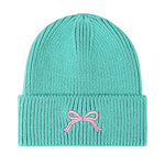 bow embroidery beanie hat boogzel clothing