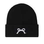 bow embroidery beanie hat boogzel clothing