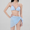 bow embroidery gingham bikini set boogzel clothing