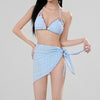 bow embroidery gingham bikini set boogzel clothing