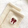 bow embroidery socks boogzel clothing