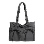 bow grey shoulder bag boogzel clothing