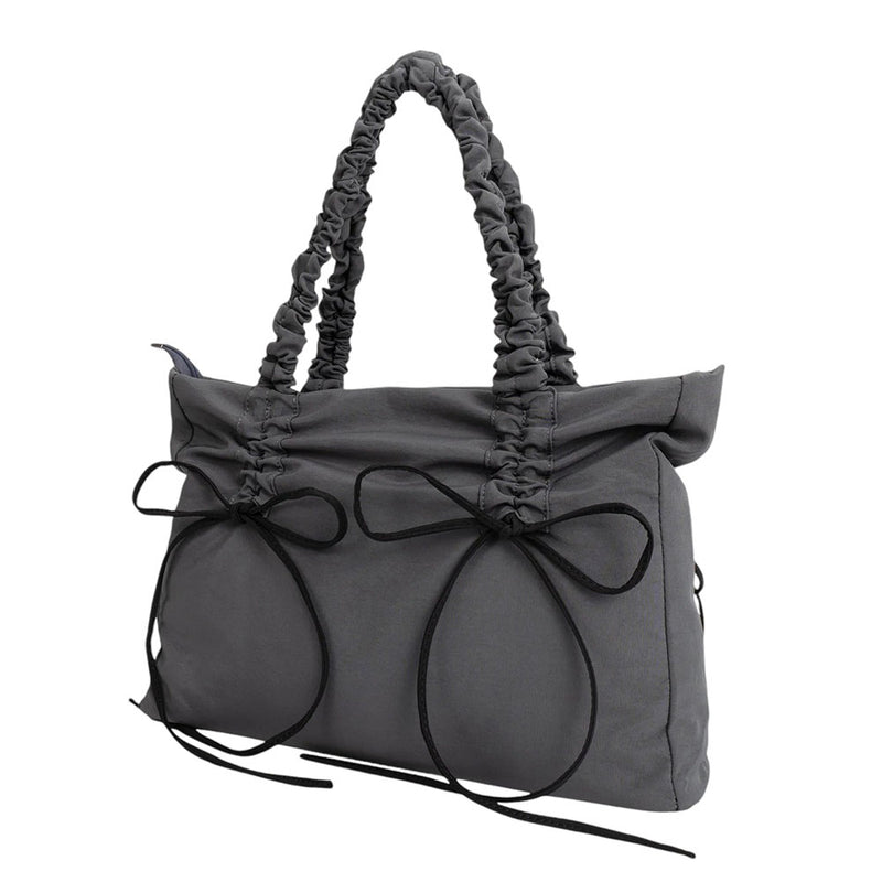 bow grey shoulder bag boogzel clothing