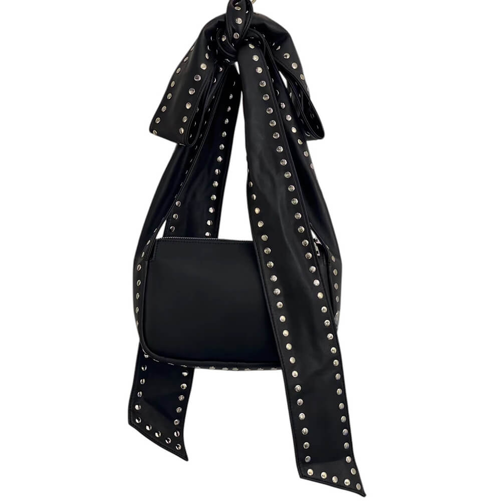 bowknot studded shoulder bag boogzel clothing
