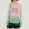 bowknot gradient knit pullover boogzel clothing