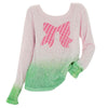 bowknot gradient knit pullover boogzel clothing
