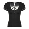 black bowknot short sleeve top boogzel clothing