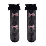 bows fishnet knee socks boogzel clothing