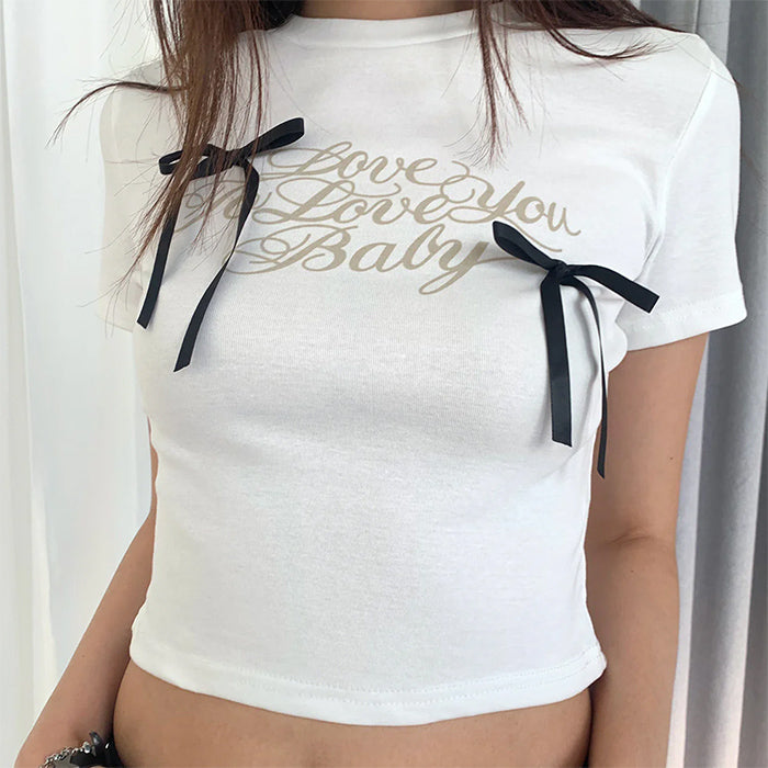 bows white crop top boogzel clothing