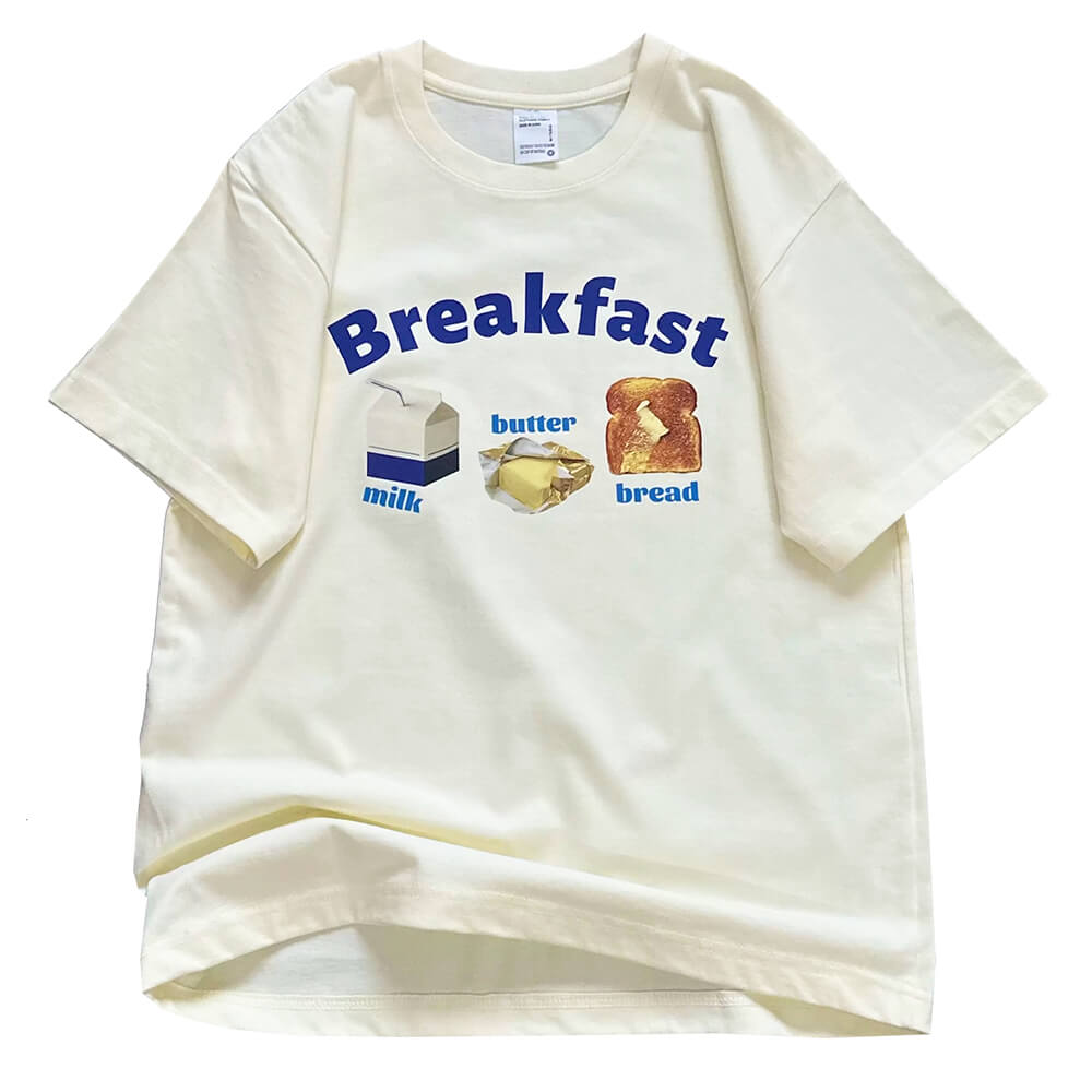 breakfast aesthetic graphic t-shirt boogzel clothing