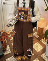 brown corduroy 90s cartoon dungarees boogzel clothing