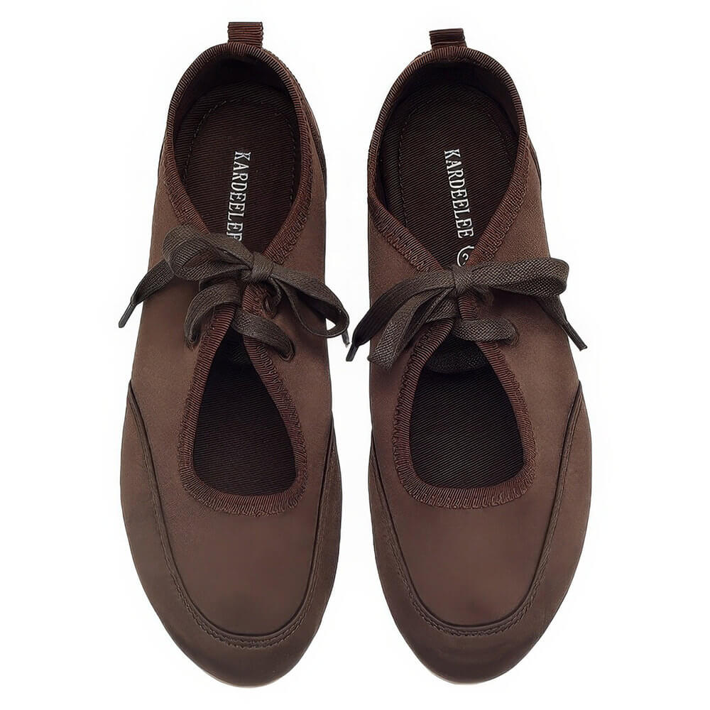 brown flat ballet shoes boogzel clothing