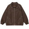 brown leather bomber jacket boogzel clothing