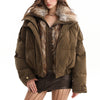 brown puffer jacket boogzel clothing