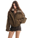 brown puffer jacket boogzel clothing