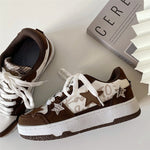 brown star sneakers-boogzel-clothing