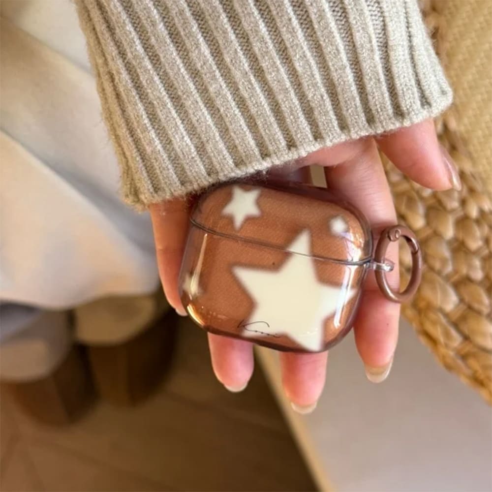 brown stars airpods case boogzel clothing