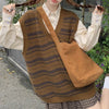 brown striped vest boogzel clothing