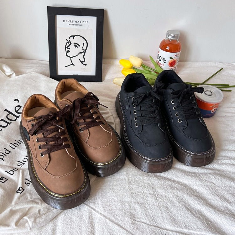 Brown Aesthetic Platform Oxford Shoes, EU36 (US6.0) / Brown Brown Aesthetic Platform Oxford Shoes, EU36 (US6.0) / Brown