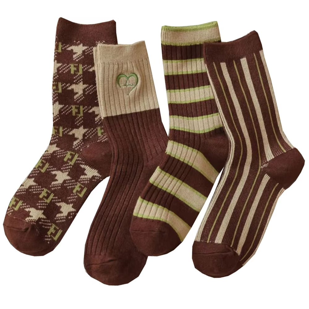 brown aesthetic socks pack boogzel clothing