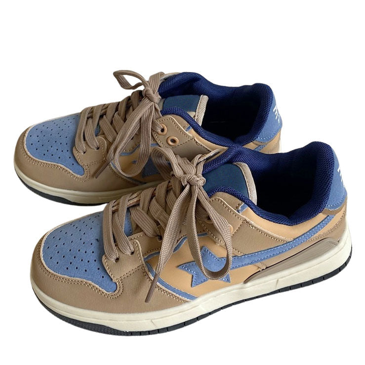 Brown & Blue Shooting Star Sneakers boogzel clothing