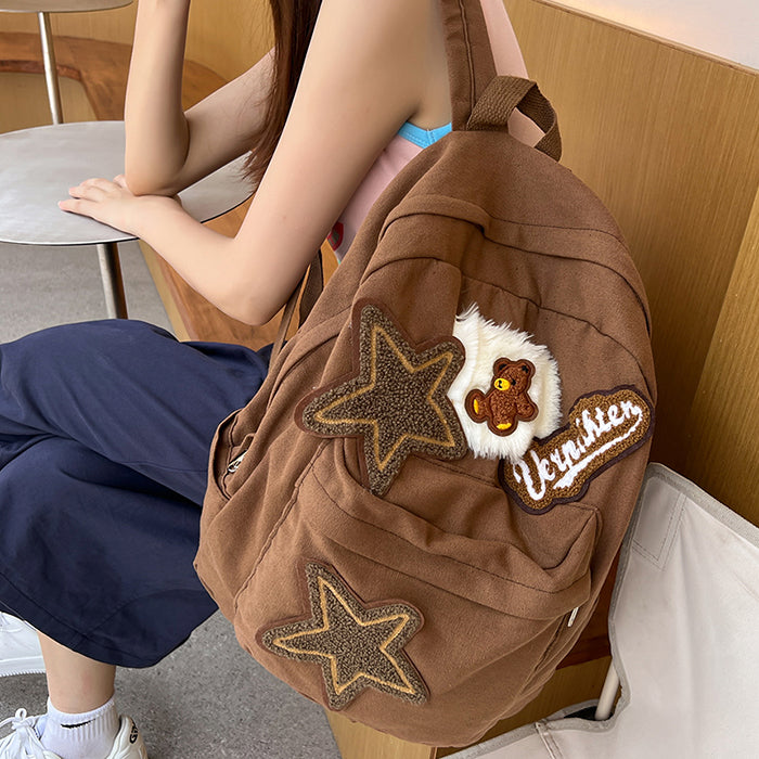 brown bear star backpack boogzel clothing