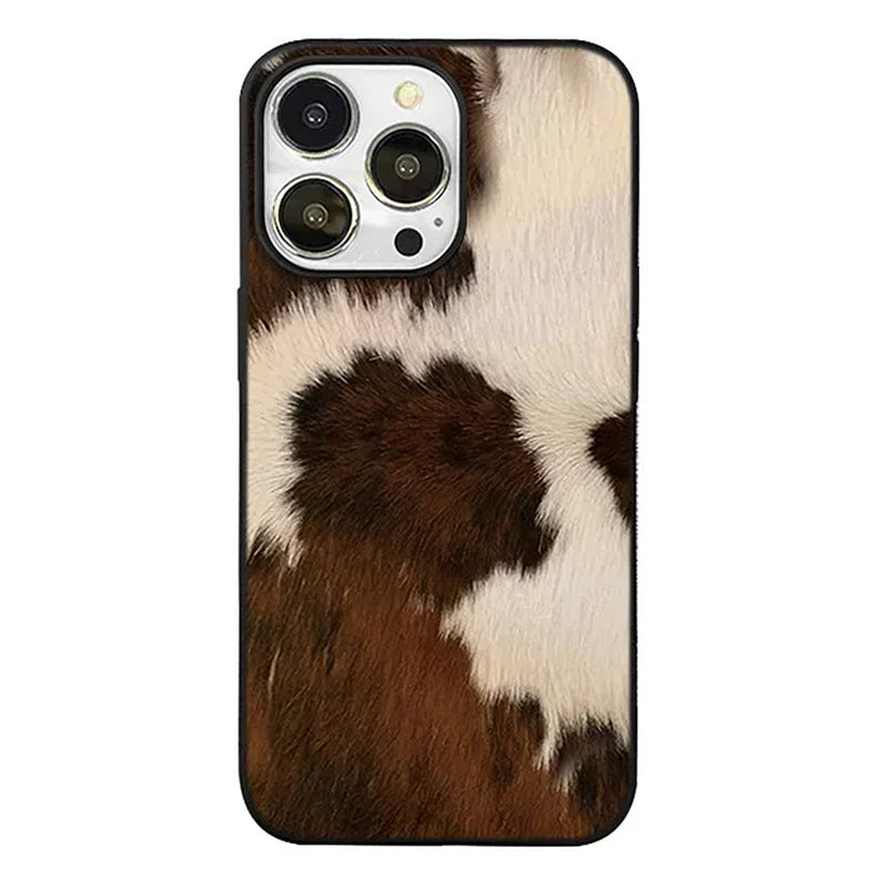 brown cow print iphone case boogzel clothing