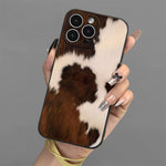 brown cow print iphone case boogzel clothing