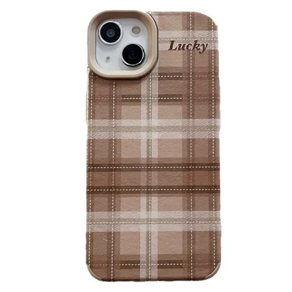 brown grid iphone case boogzel clothing