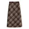 brown plaid midi skirt boogzel clothing