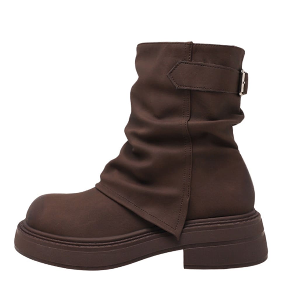 brown platform calf boots boogzel clothing