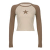 brown star long sleeve top boogzel clothing