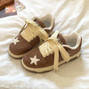 Coffee Cream Brown Star Sneakers