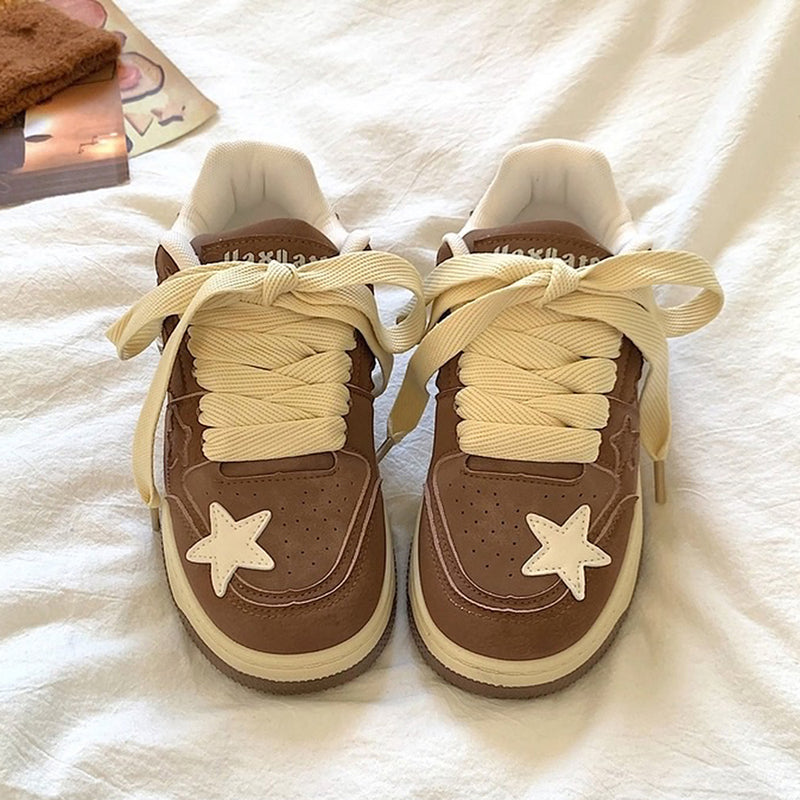 brown star sneakers boogzel clothing