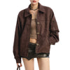 brown suede jacket boogzel clothing