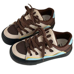 brown wave skater sneakers boogzel clothing