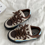 brown wave skater sneakers boogzel clothing