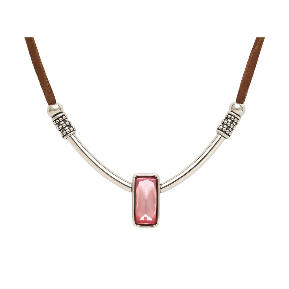 bubblegum pink rectangle pendant choker boogzel clothing