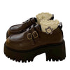 buckle platform brown boots boogzel clothing