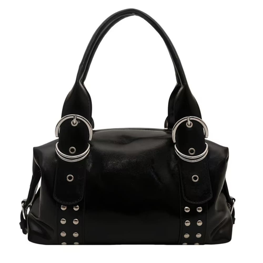 buckle studded y2k shoulder bag boogzel clothing