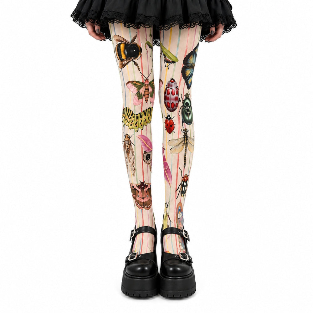 bugs pattern aesthetic tights boogzel clothing