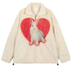 bunny and heart fleece jacket boogzel clothing