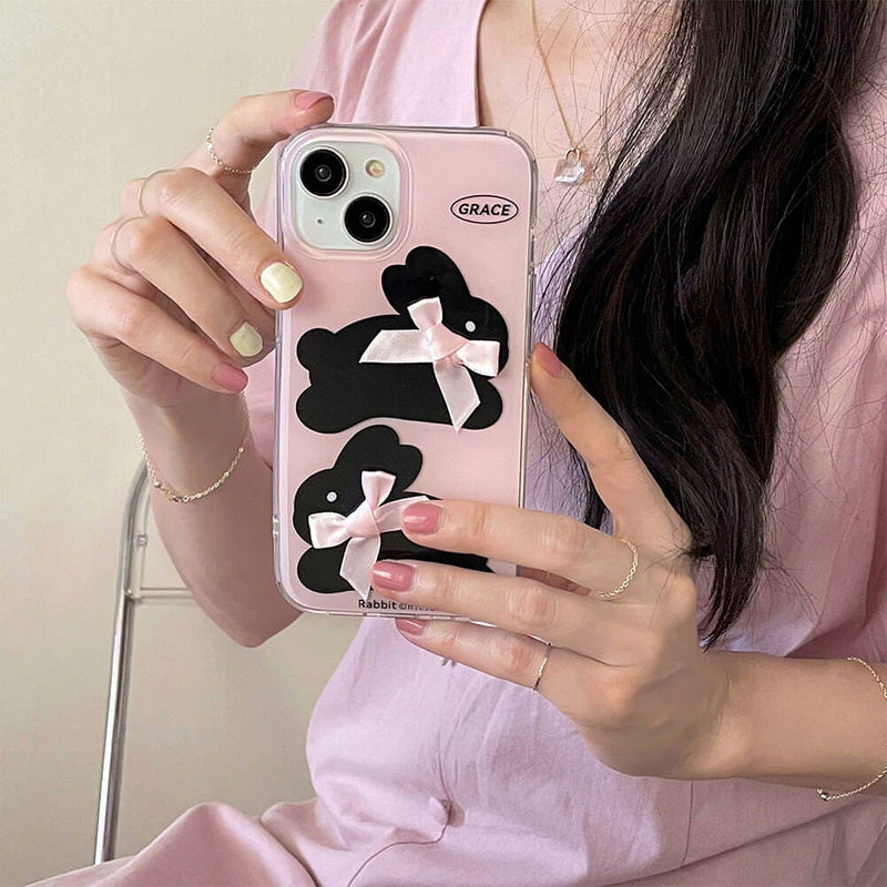 bunny bows iphone case boogzel clothing