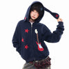 bunny ears hoodie with guitar patch boogzel clothing