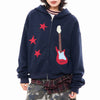 bunny ears hoodie with guitar patch boogzel clothing